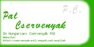 pal cservenyak business card